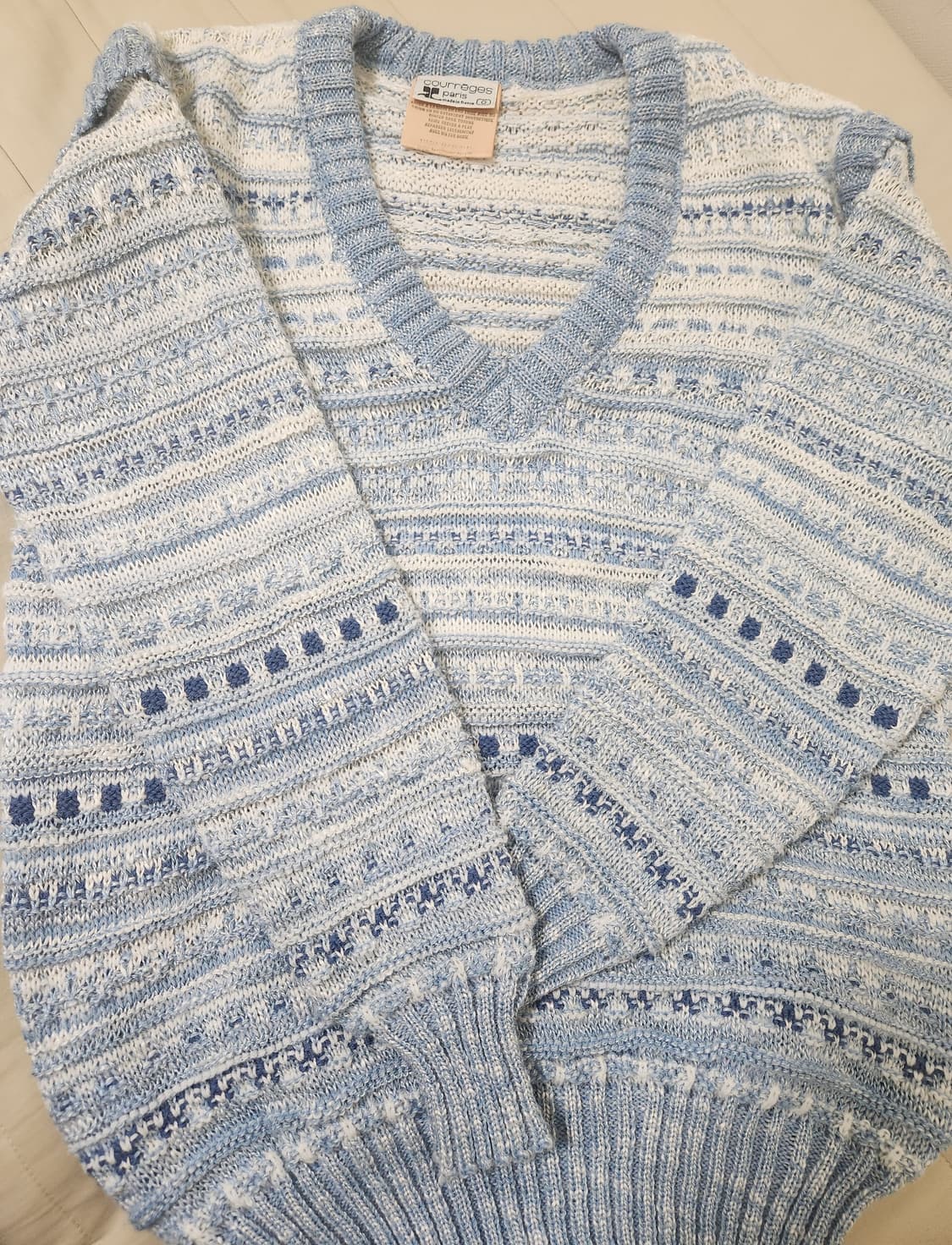 (판매) 꾸레쥬 니트 courreges 스카이블루 하늘 꾸레주 빈티지 상품이미지3