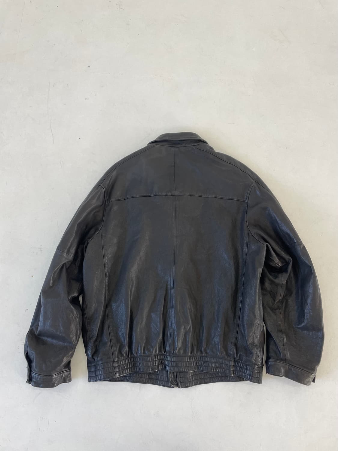 유스 램스킨 워시드 레더 블루종 상품이미지2