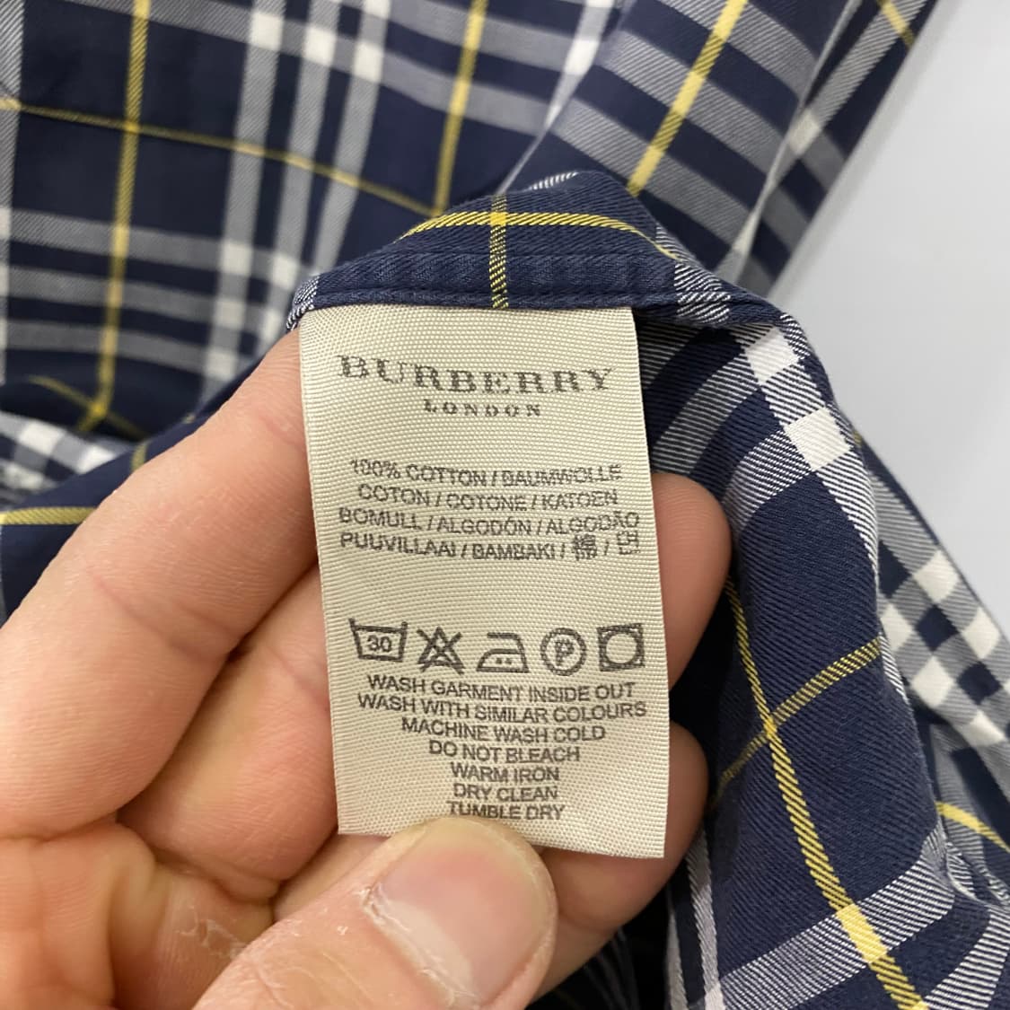 버버리 체크 반팔셔츠(M) 상품이미지4
