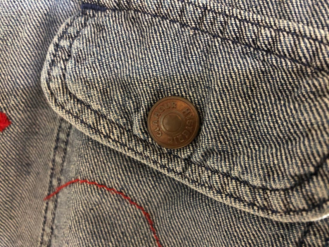 90s 히스테릭 글래머 지퍼 데님 자켓 사가라 자수 상품이미지5