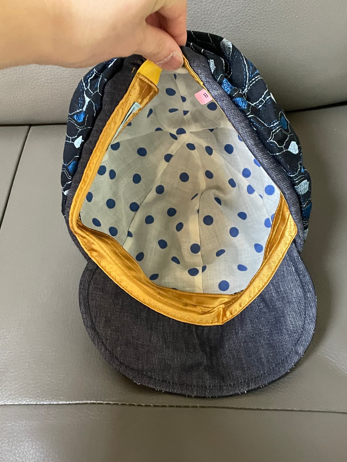 지오메트릭 자카드 패턴 숏 브림 캡 J03661 상품이미지6