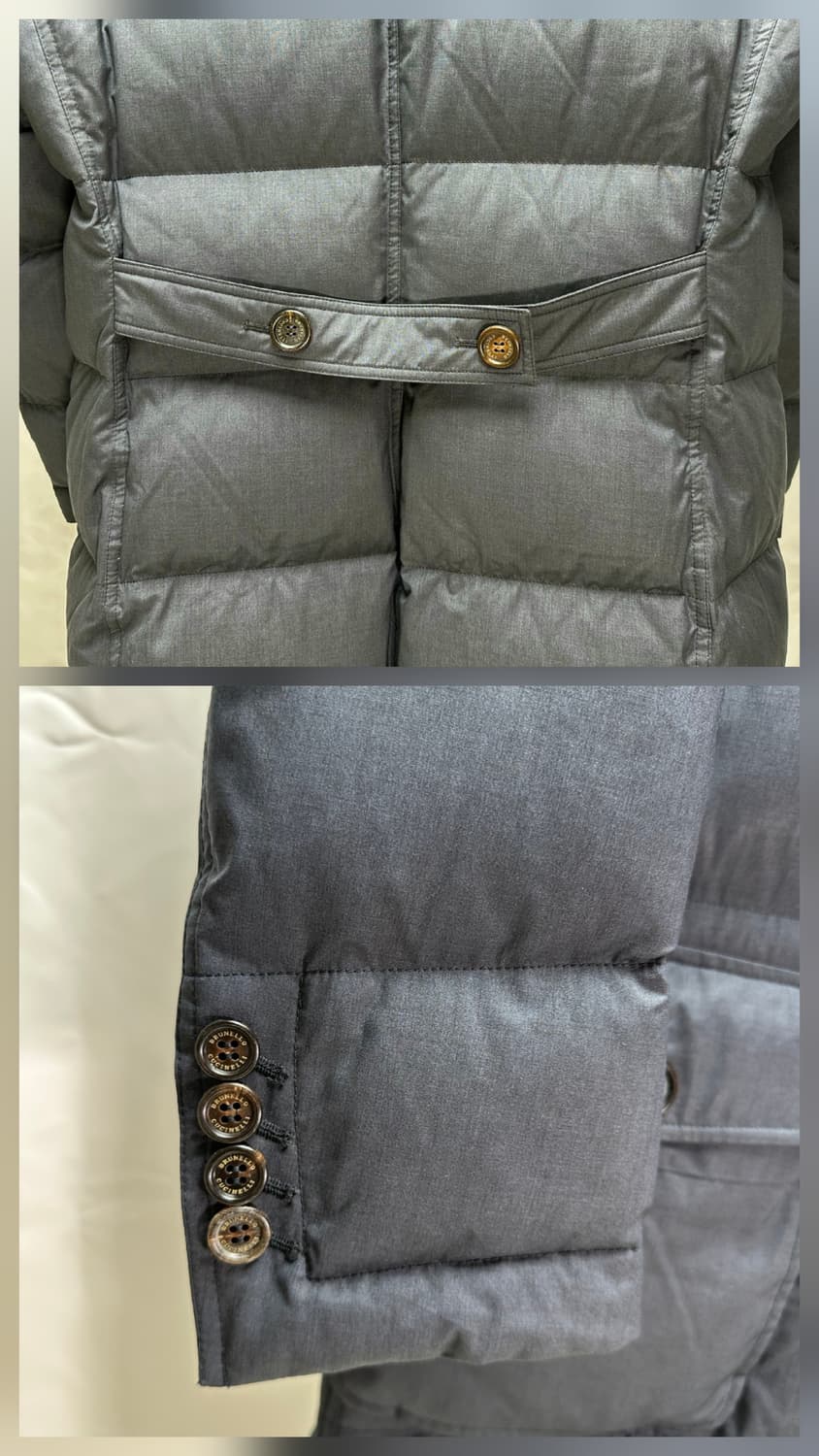 브루넬로쿠치넬리 구스다운 싱글 코트 울 실크 패딩 M(100~105) 상품이미지7