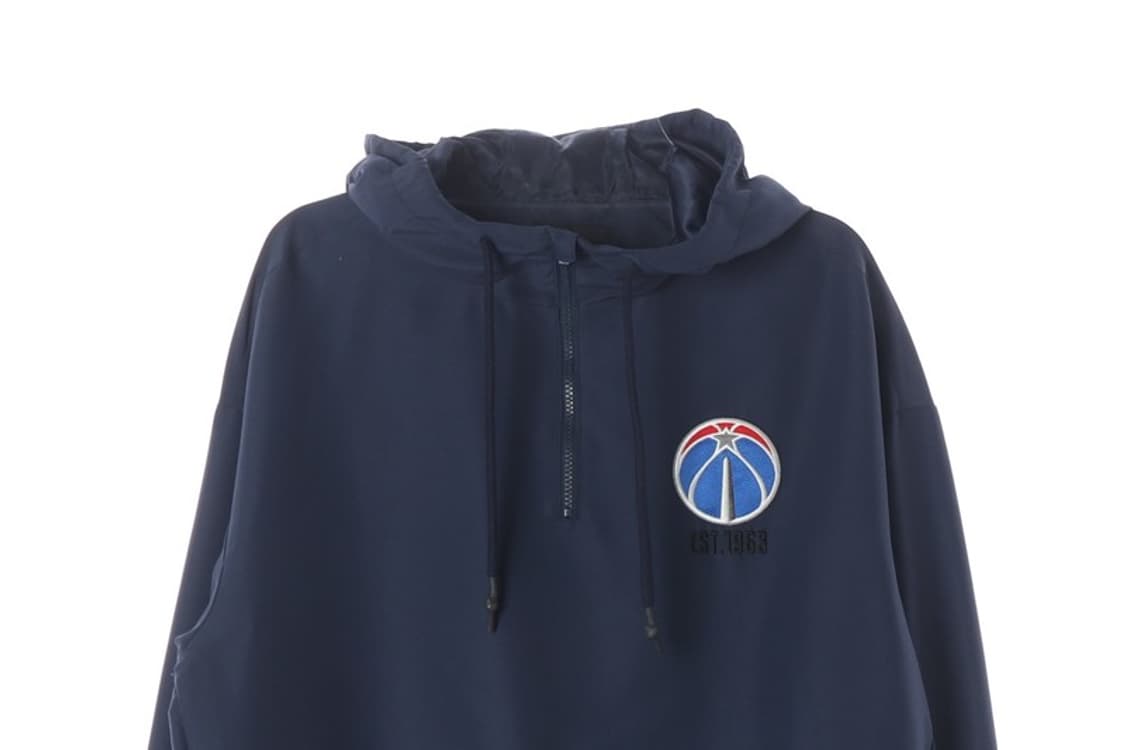 NBA 네이비 워싱턴 반집업 후드티 L 상품이미지3
