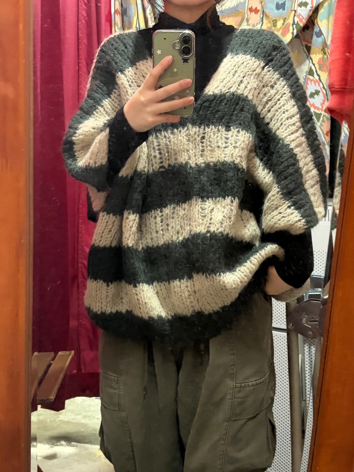 [F] (새상품)네팔 모헤어 케이프 프리사이즈 상품이미지2