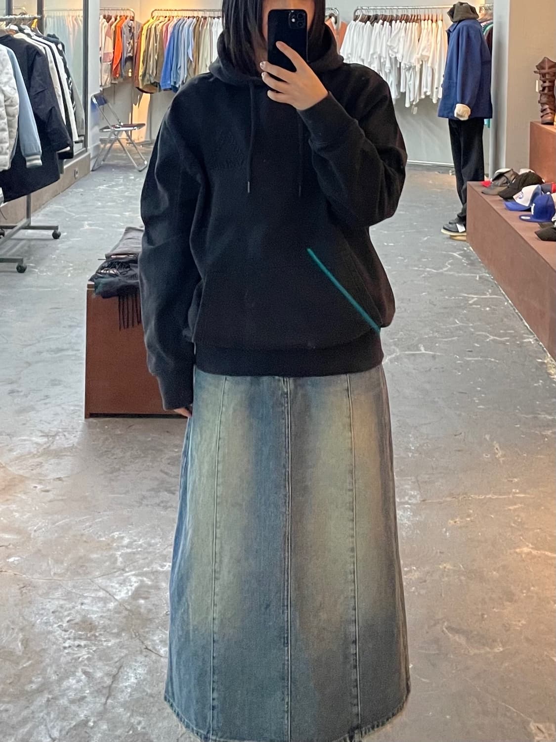 팔라스 빅로고 블랙 후드티 H1179 상품이미지1