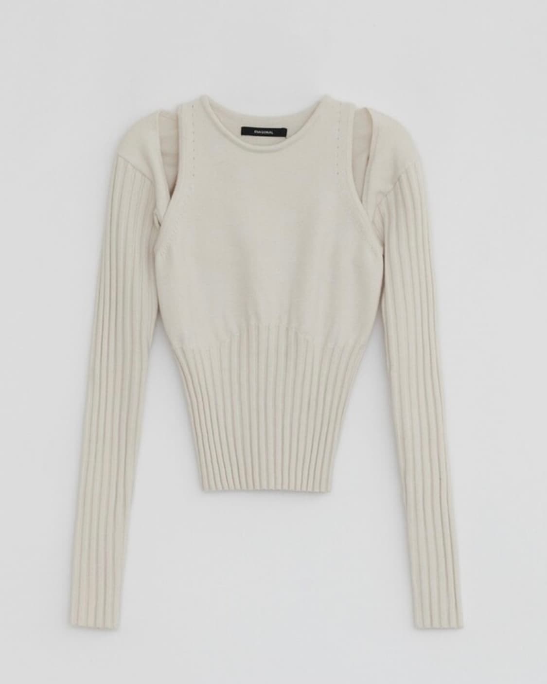 다이애그널 RIBBED BOLERO CARDIGAN (ivory) 상품이미지4
