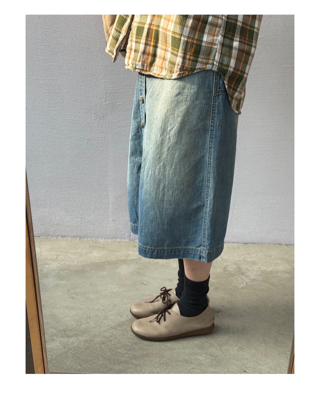 일본빈티지 미디 데님스커트  상품이미지8