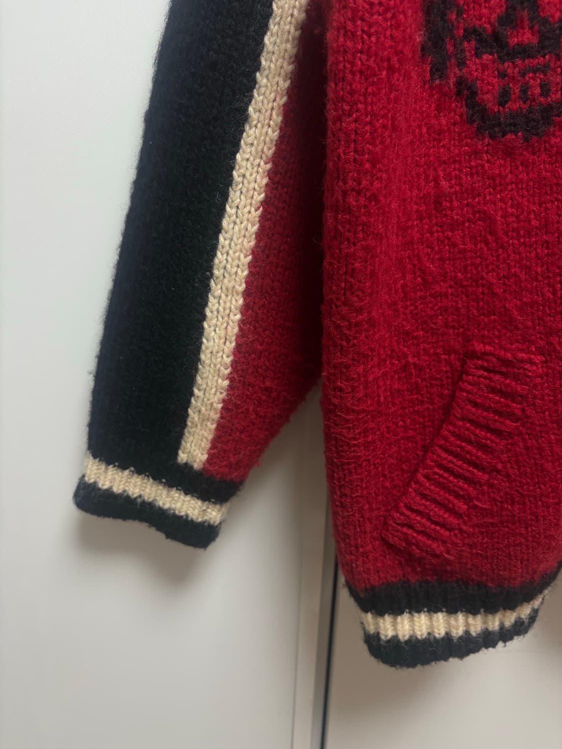 나이스고스트클럽 스컬 코위찬 스웨터 레드 상품이미지6