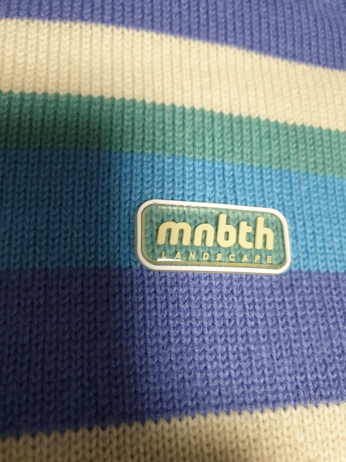 (품절매물) 메인부스 젤리빈 스트라이프 유니섹스 니트 캔디퍼플 (2) 상품이미지4