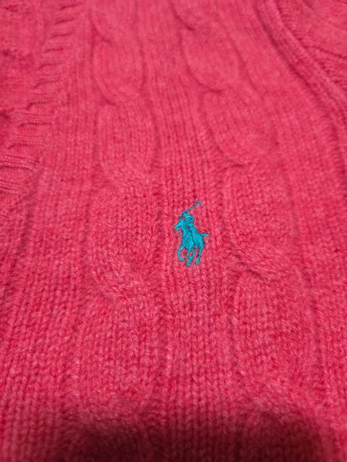 폴로 랄프로렌 브이넥 울 케이블 니트 상품이미지5