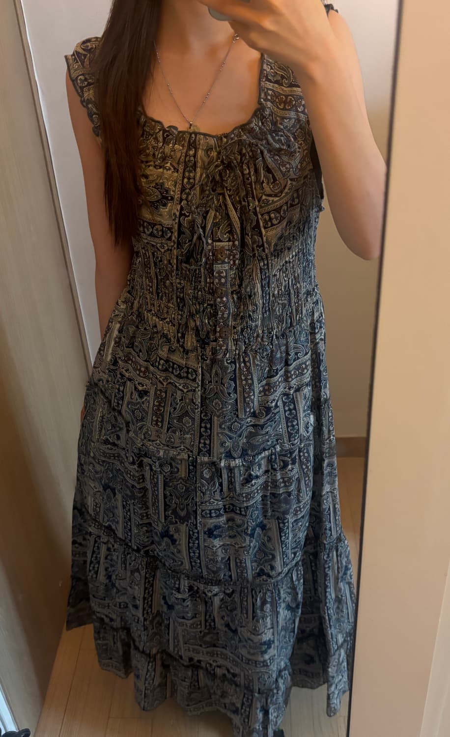 빈티지 에스닉 롱원피스 아오이유우st 모리걸 상품이미지3