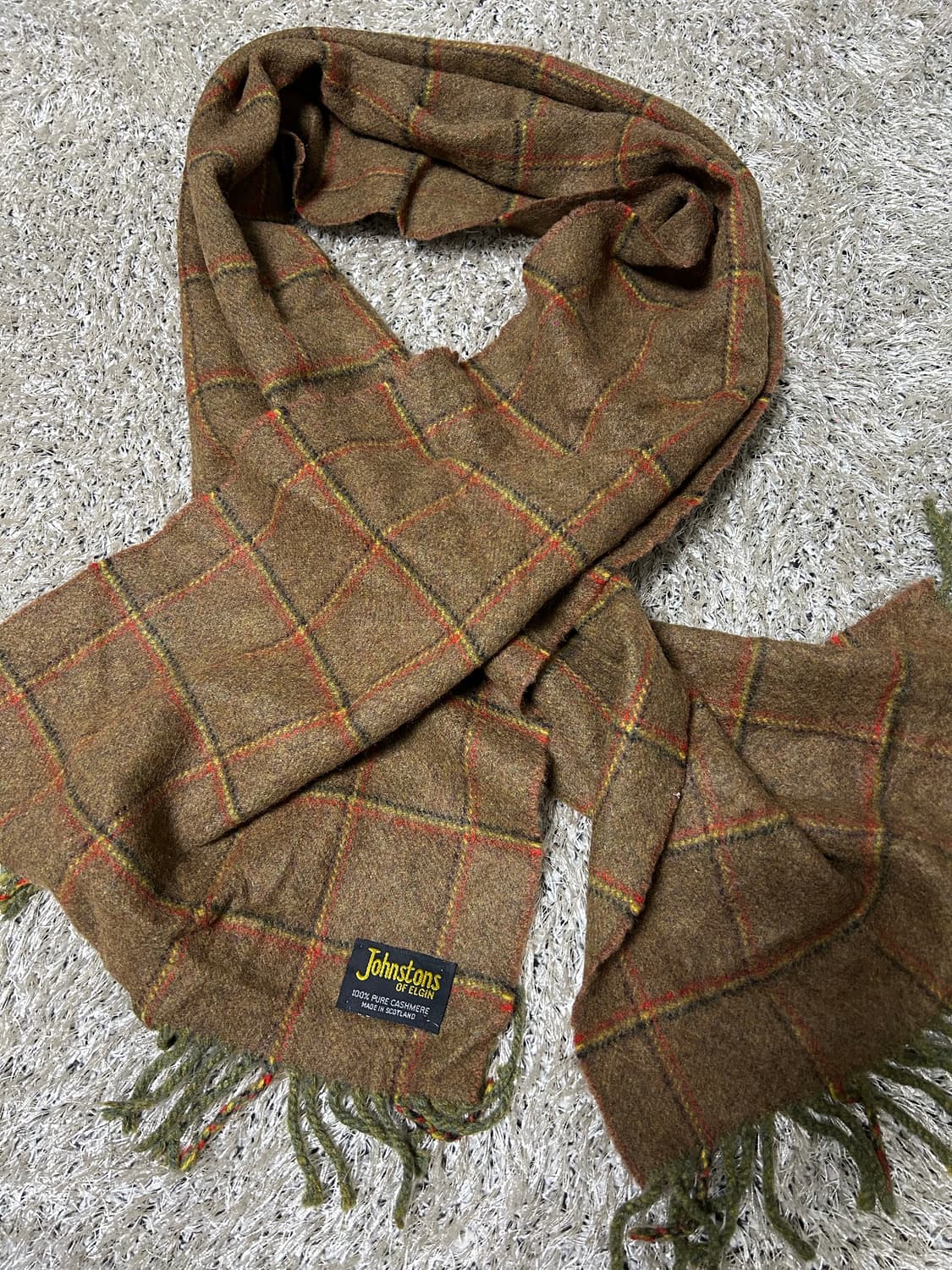 스코틀랜드제 존스톤스 100프로 캐시미어 목도리 상품이미지1