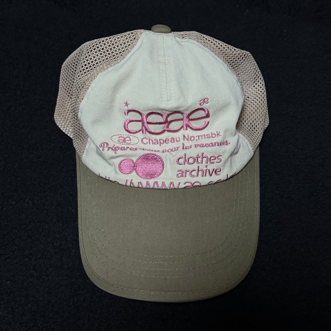 aeae 로고 메쉬캡 올리브베이지 상품이미지3