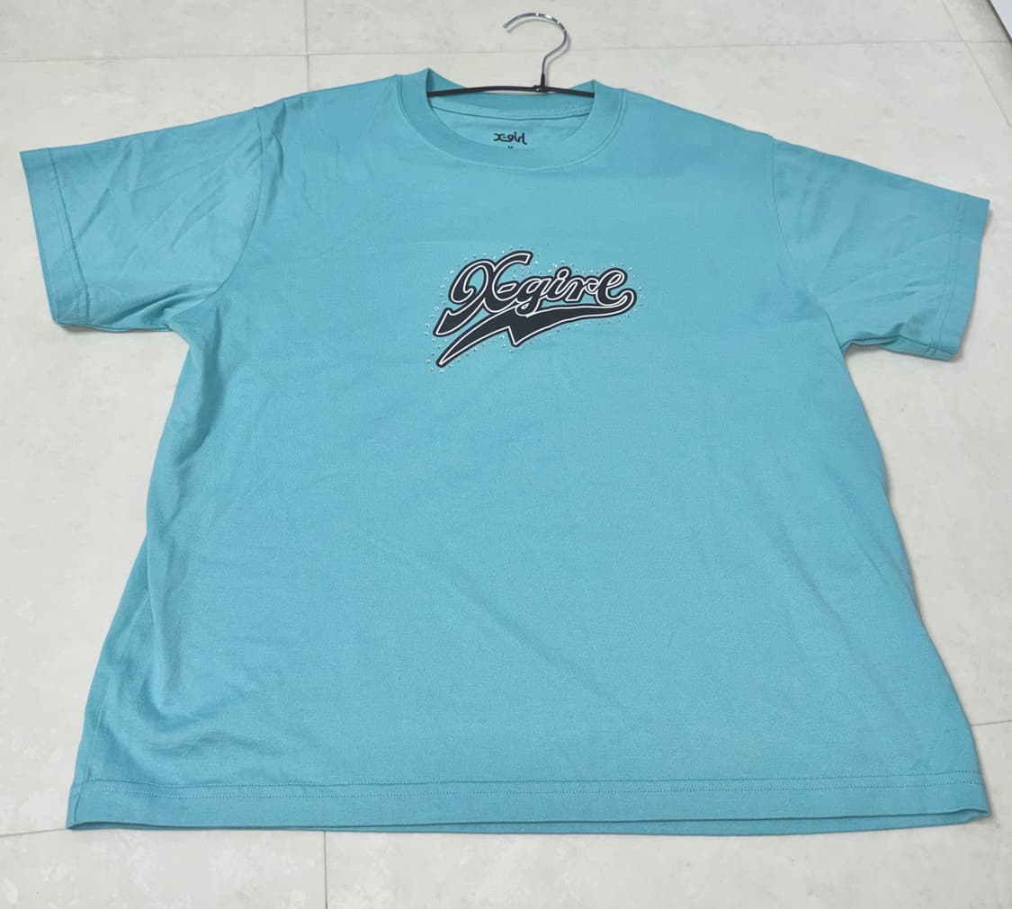 X-girl 크리스탈 크롭 반팔티 상품이미지1