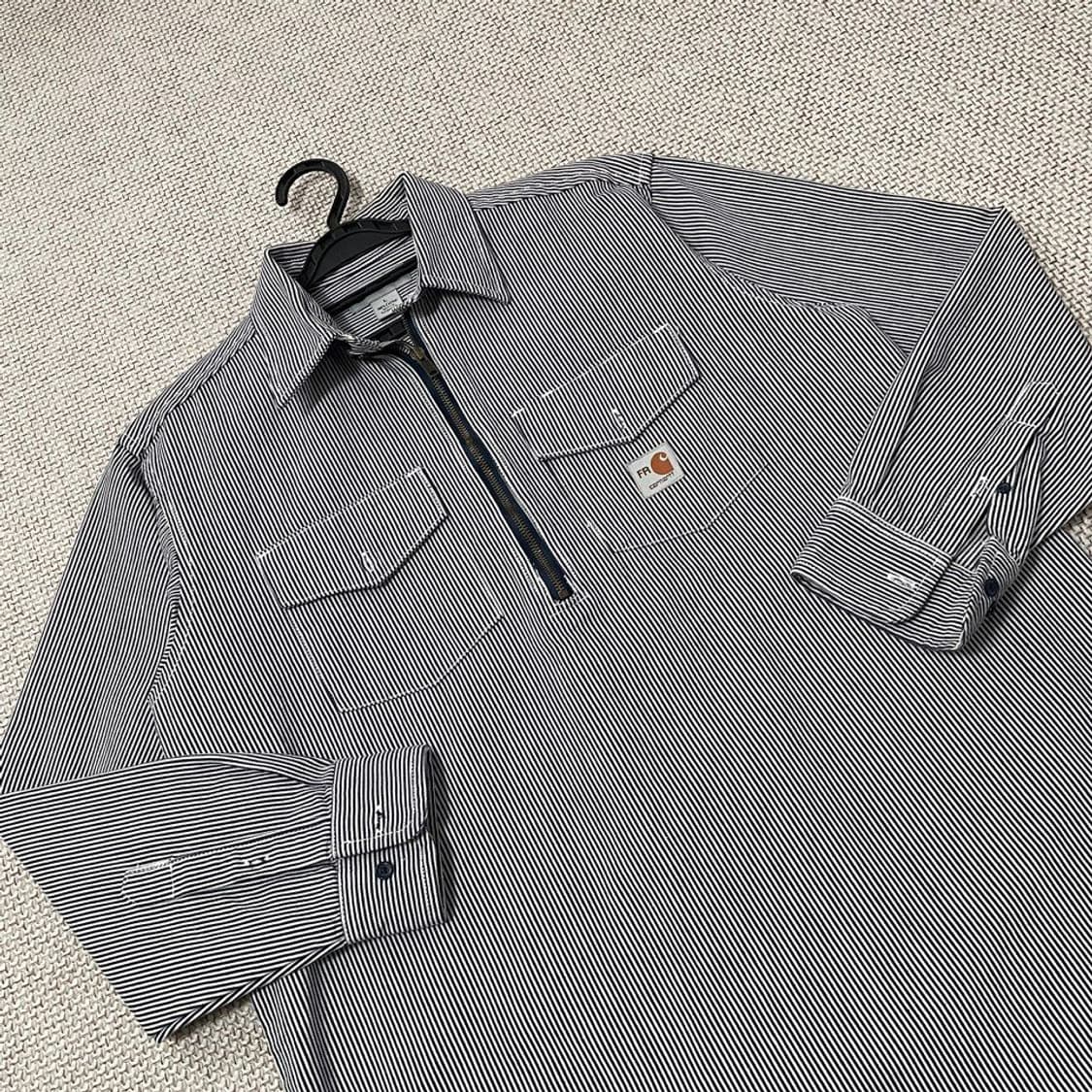 칼하트 스트라이프 반집업 셔츠 6382 상품이미지2