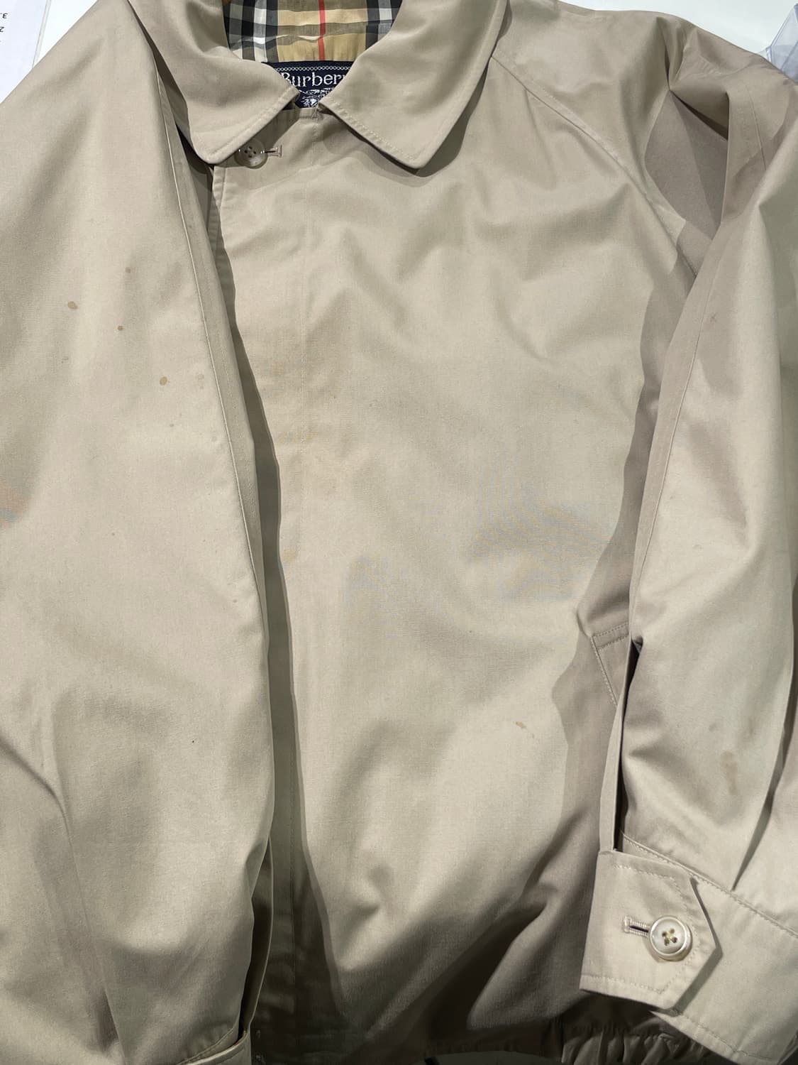 버버리 라이트 베이지 히든 집업 블루종 자켓 상품이미지10