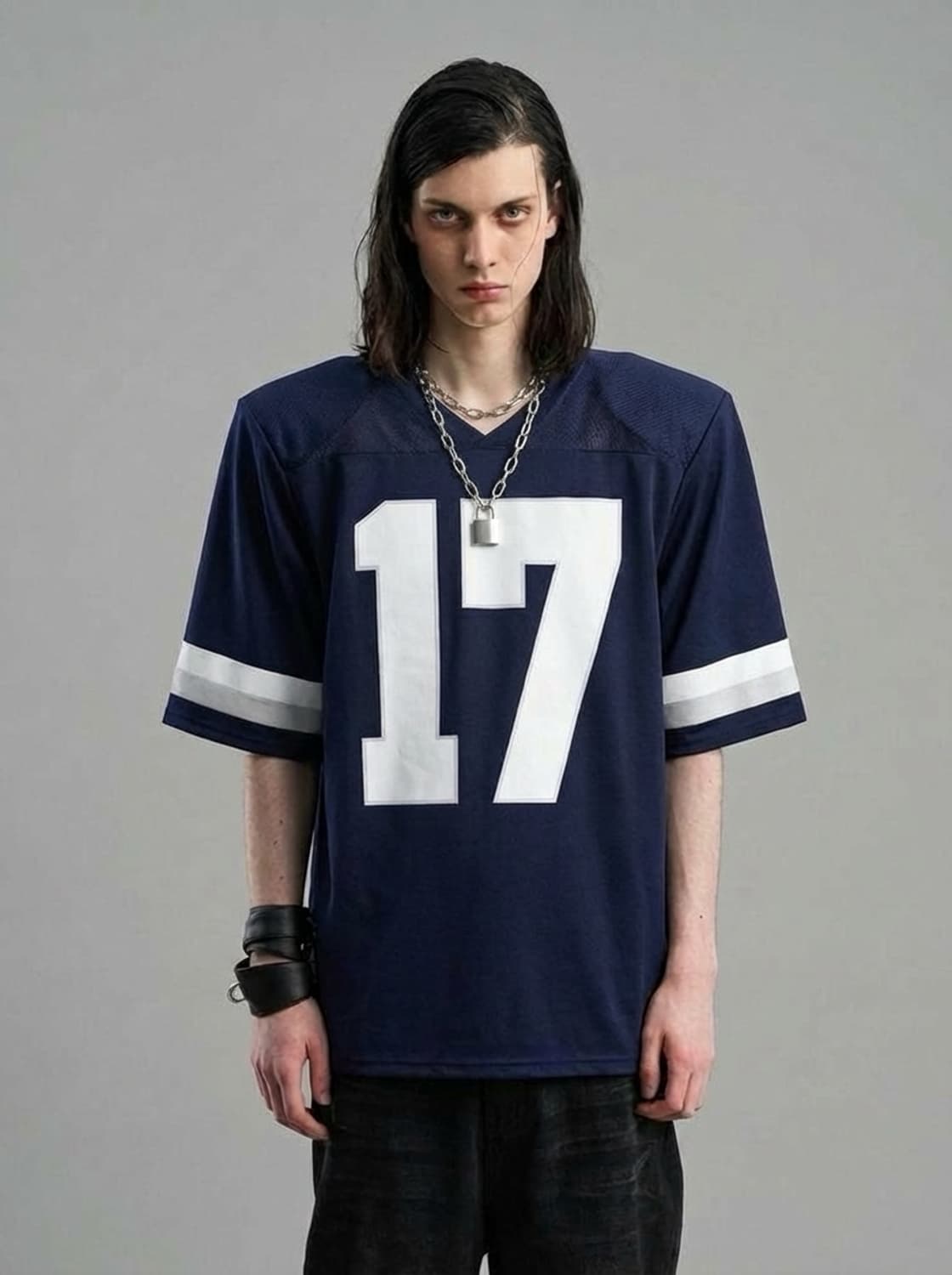 Steppa 오버핏 숄더패드 럭비져지 반팔티셔츠 상품이미지1