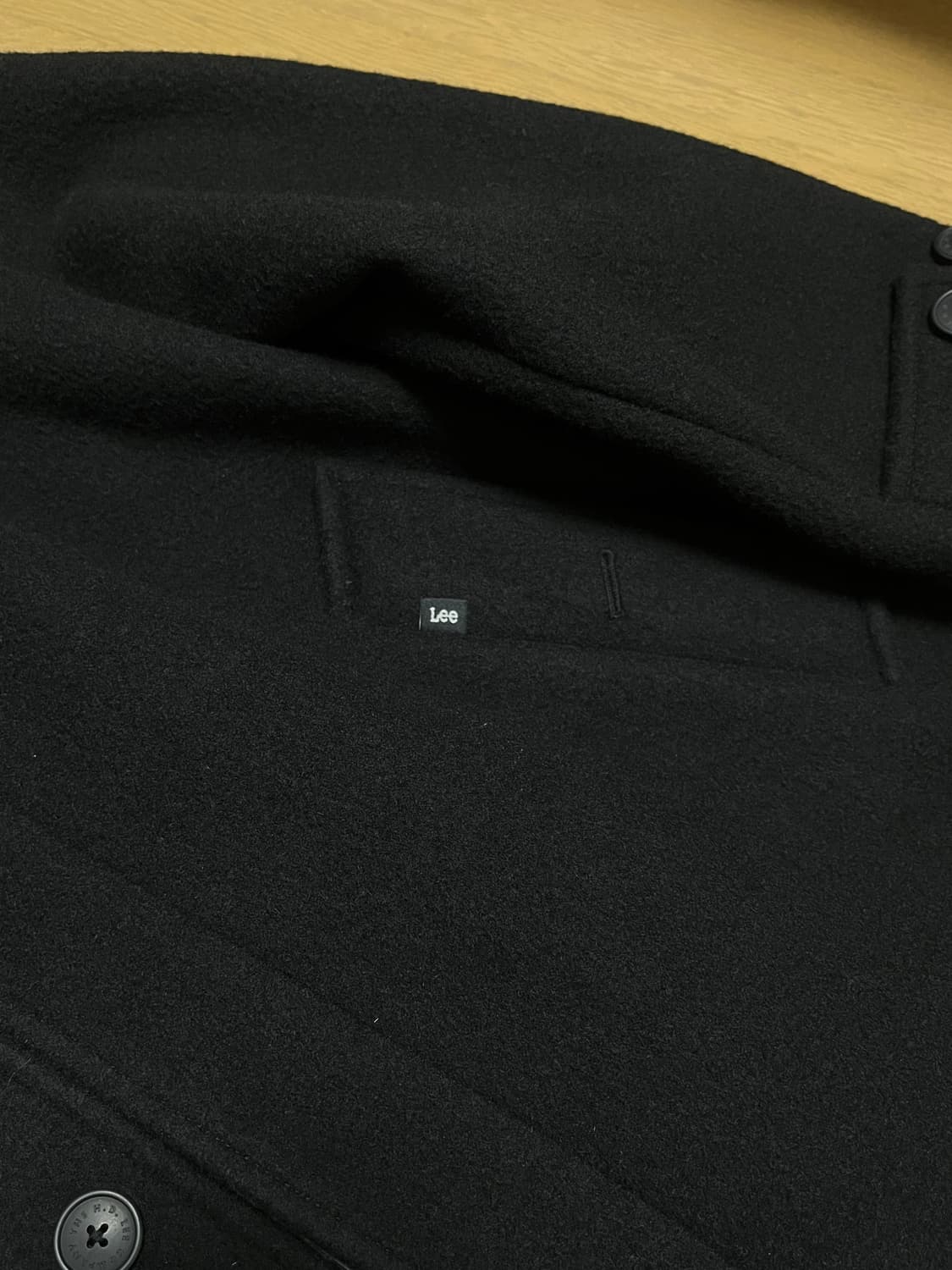 lee 발마칸 울 코트 블랙 S 상품이미지3