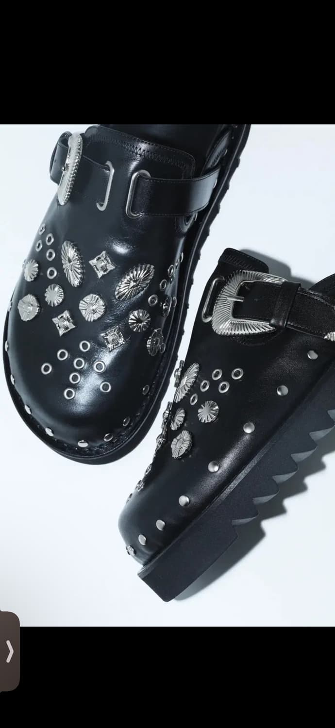 토가 비빌리스 AJ1066뮬 레더 블랙 44 상품이미지2