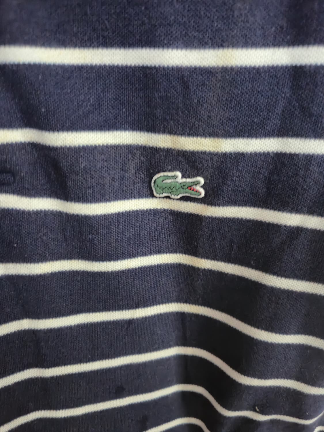 라코스테 스트라이프 반팔 폴로티 네이비 상품이미지6