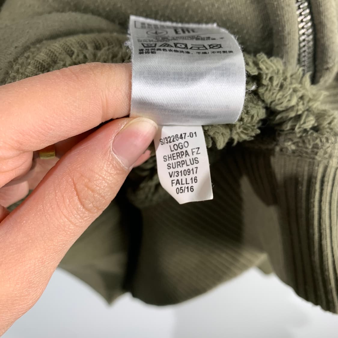 Gap 갭 카키 양털 후드집업 상품이미지5