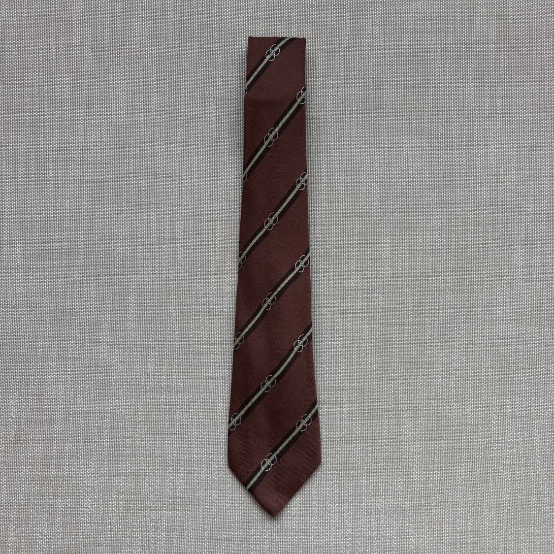 [Rare] 60s GUCCI 울실크 레지멘탈 타이 상품이미지2