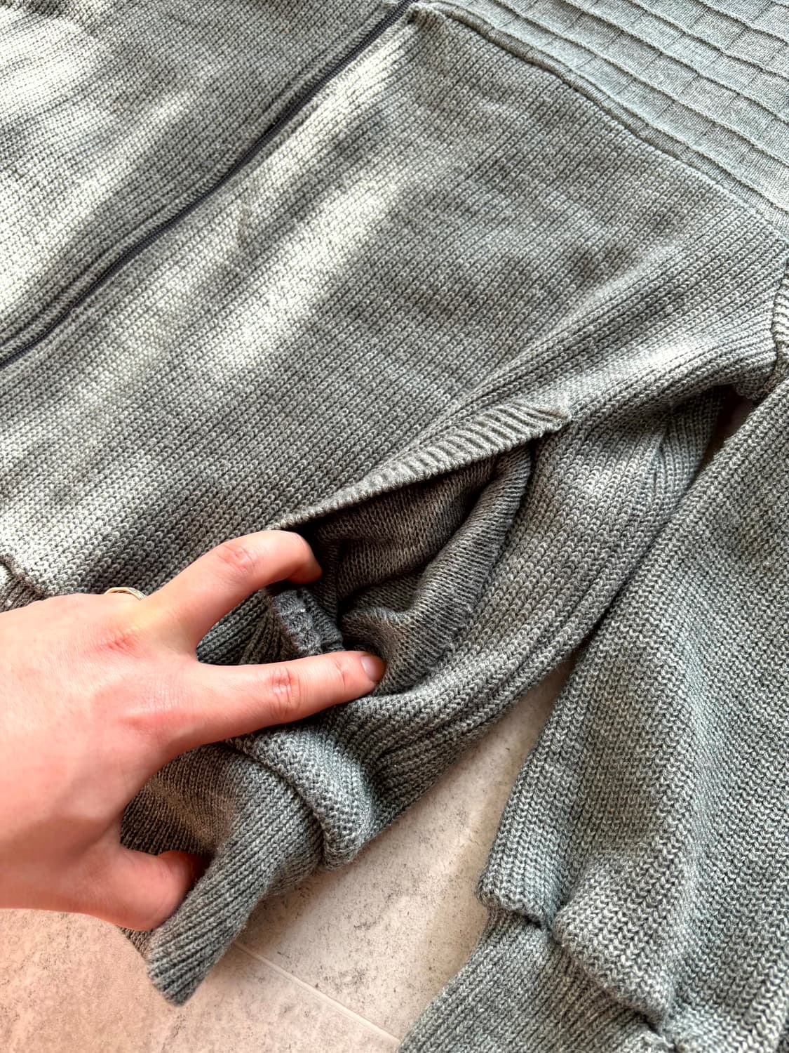 80's Montgomery Ward 니트 집업 자켓 XL 상품이미지5