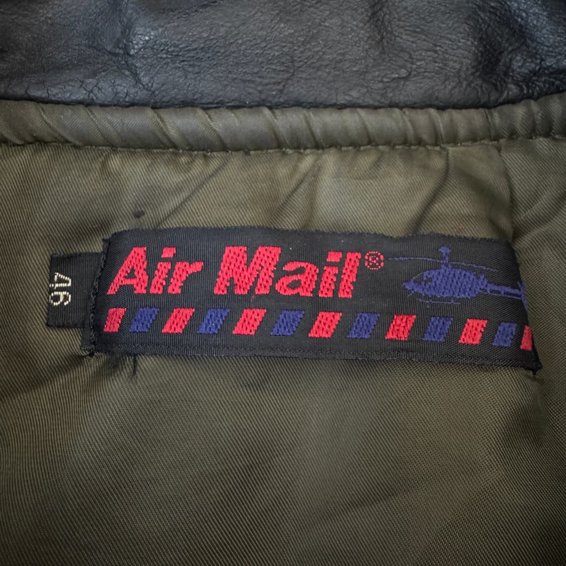 JPN 제팬 레더카라 페이딩 카키 MA-1 항공 자켓 상품이미지6