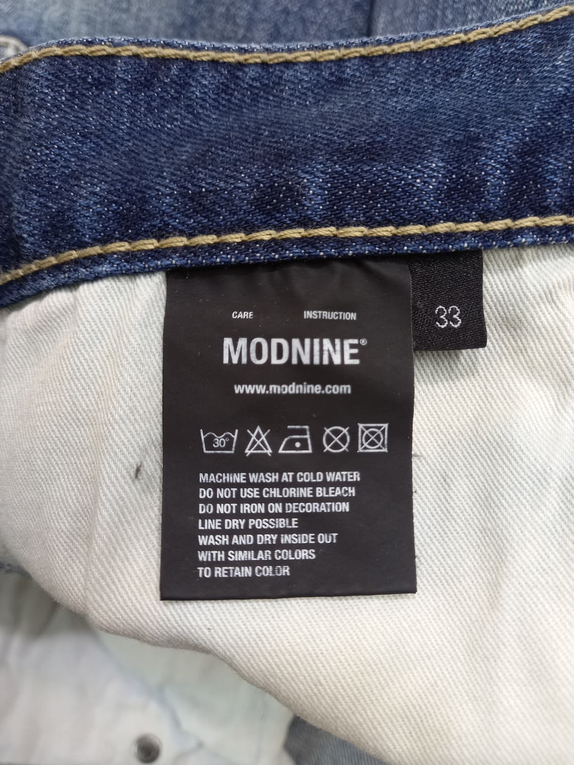 33 Mod9 Kor Mod4 워싱 스판 슬림일자진 33-433 상품이미지8