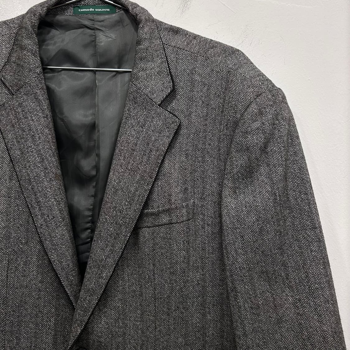 코모도스퀘어 울 헤링본 클래식 투버튼 블레이져 상품이미지1