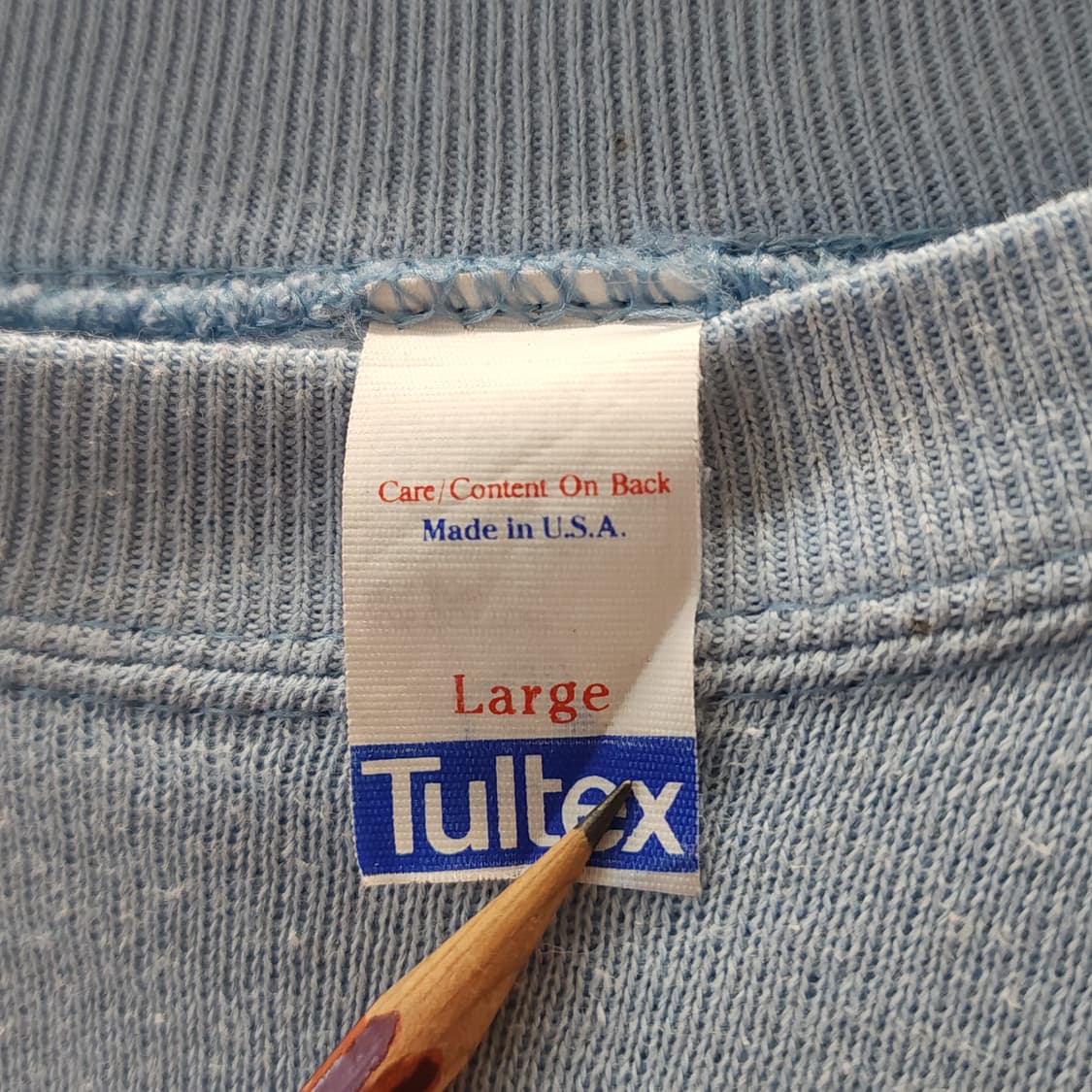 

90s Tultex 빈티지 스웻셔츠 플레인 스웻셔츠 파스텔 블루 L 상품이미지4