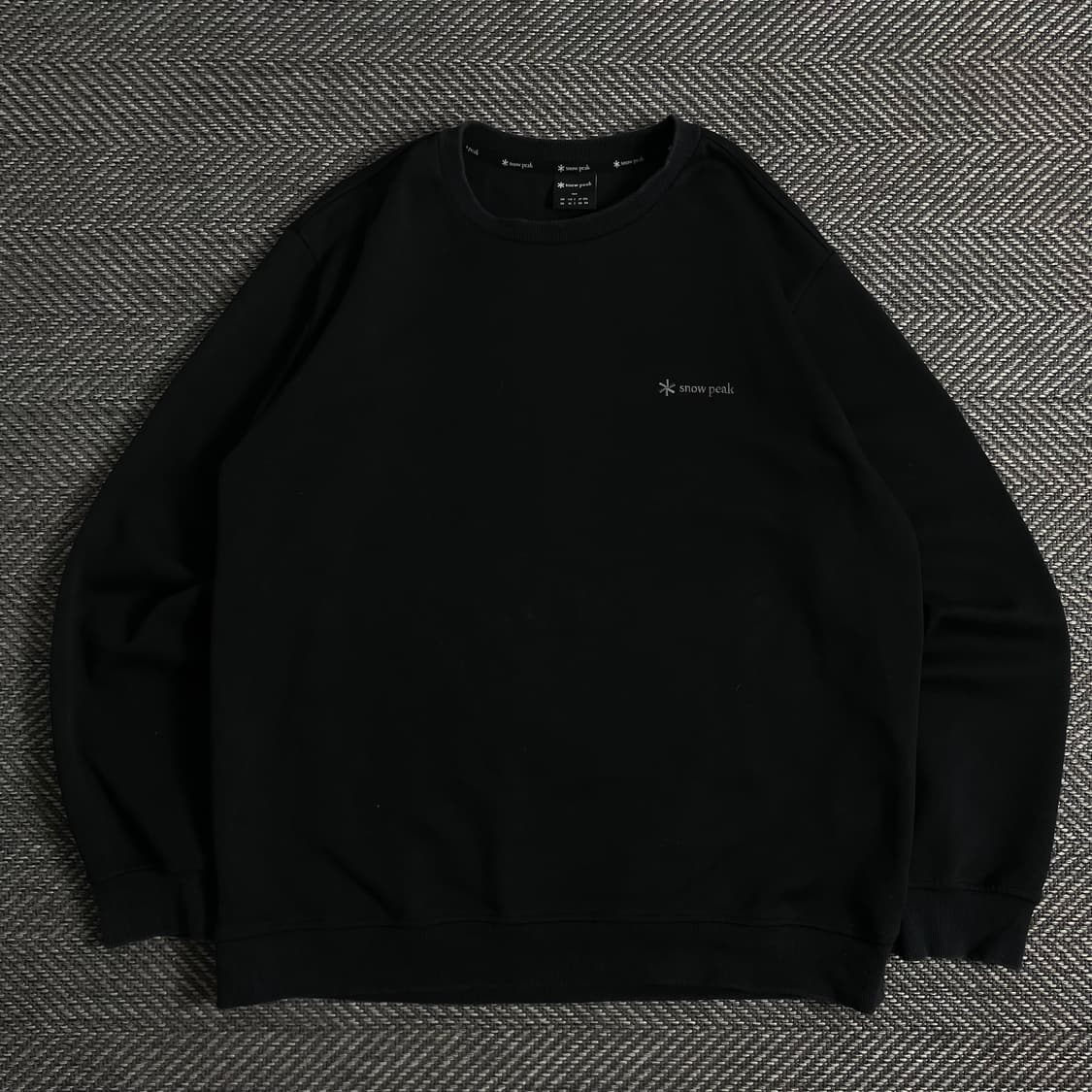 스노우피크 스펠로고 블랙 미니멀 맨투맨y 3029 상품이미지2