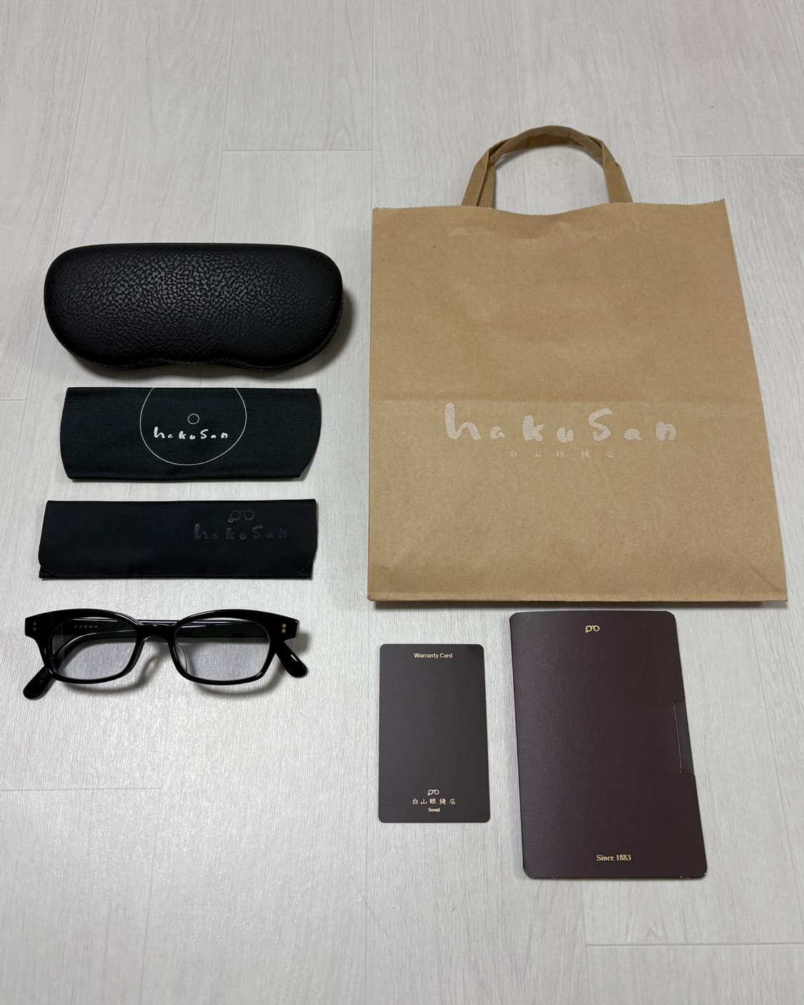 하쿠산 메가네(백산안경) 톰(THOM) 블랙 (새상품) 상품이미지1