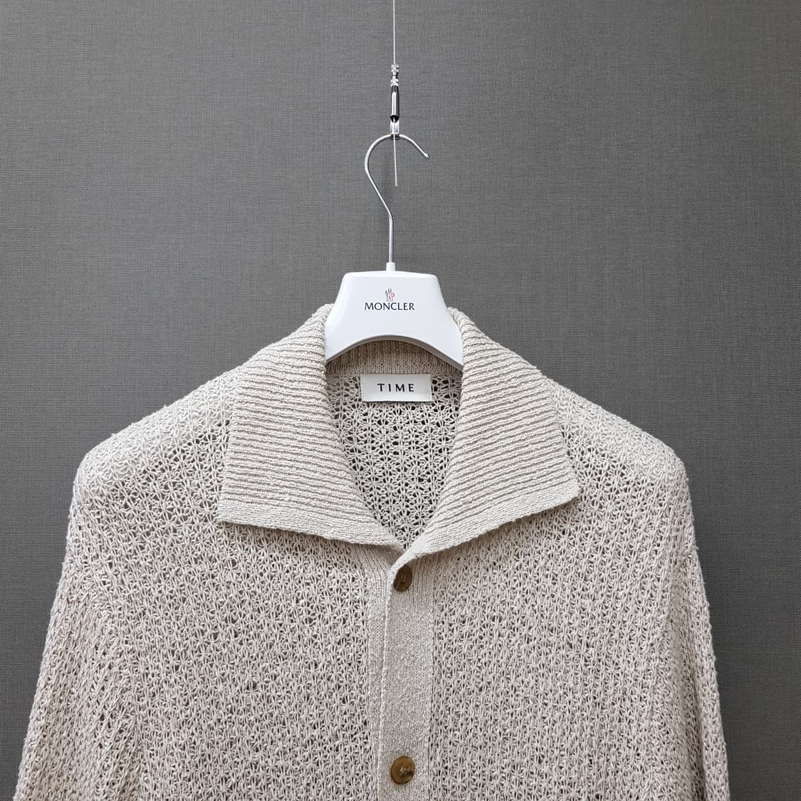 한섬 타임 TIME 2023 오픈 카라 니트 가디건 95사이즈 상품이미지2