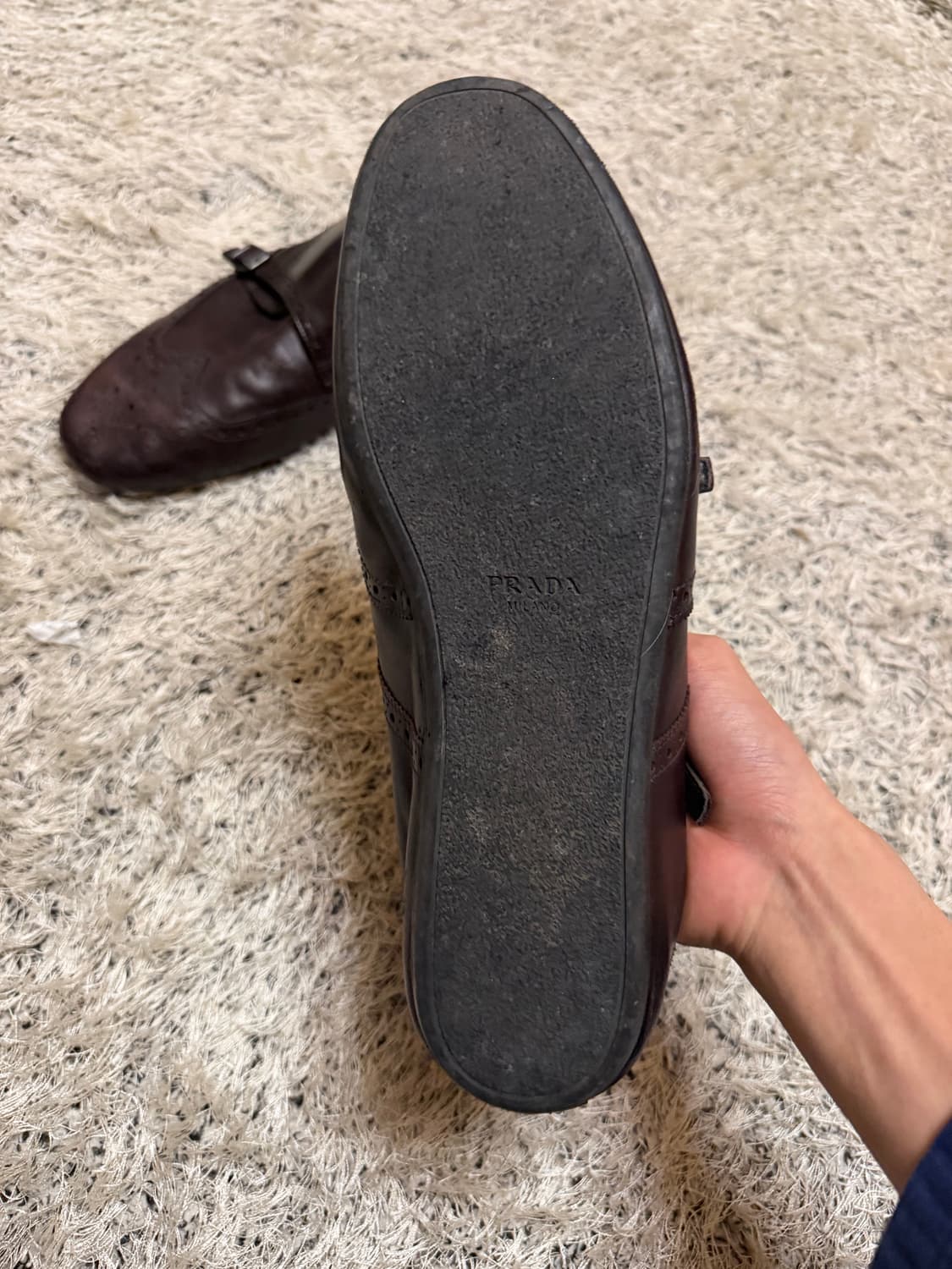 프라다 몽크 스트랩 브라운 상품이미지2