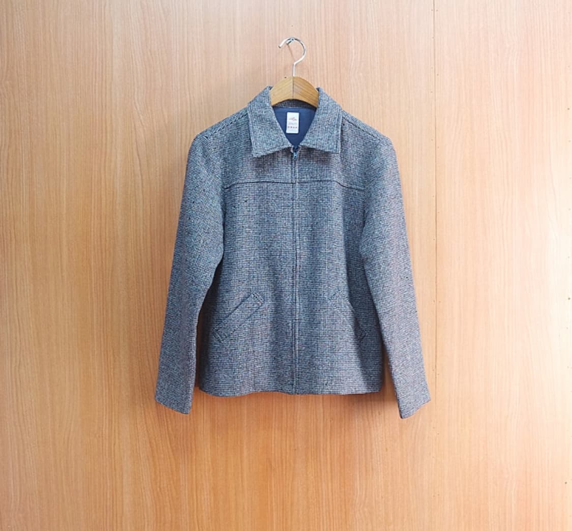 트위드 카라 울 92% 자켓 상품이미지1