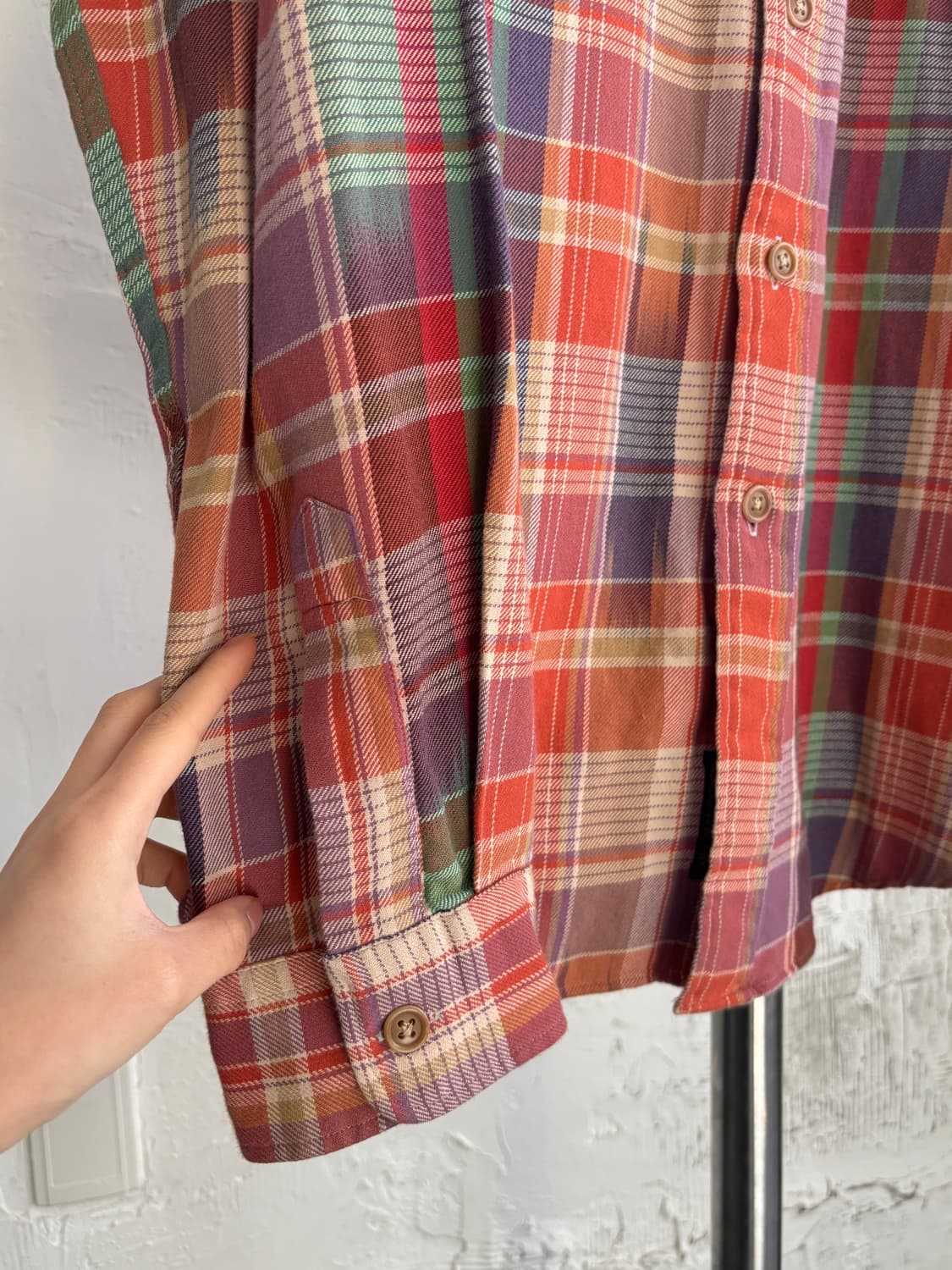  Polo 폴로 랄프로렌 체크 패턴 투포켓 견장버튼 코튼 셔츠  ﻿ 상품이미지4