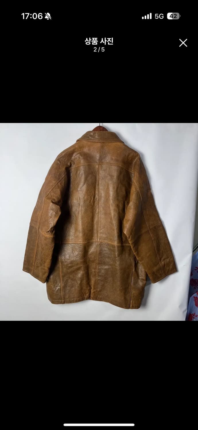 Japan vintage 레더 코트 상품이미지2