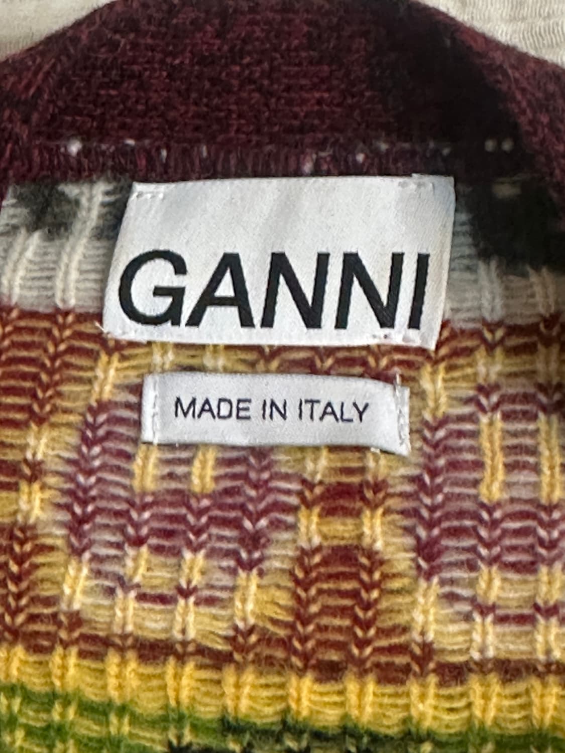 GANNI 가니 로고 패턴 울 가디건 상품이미지4