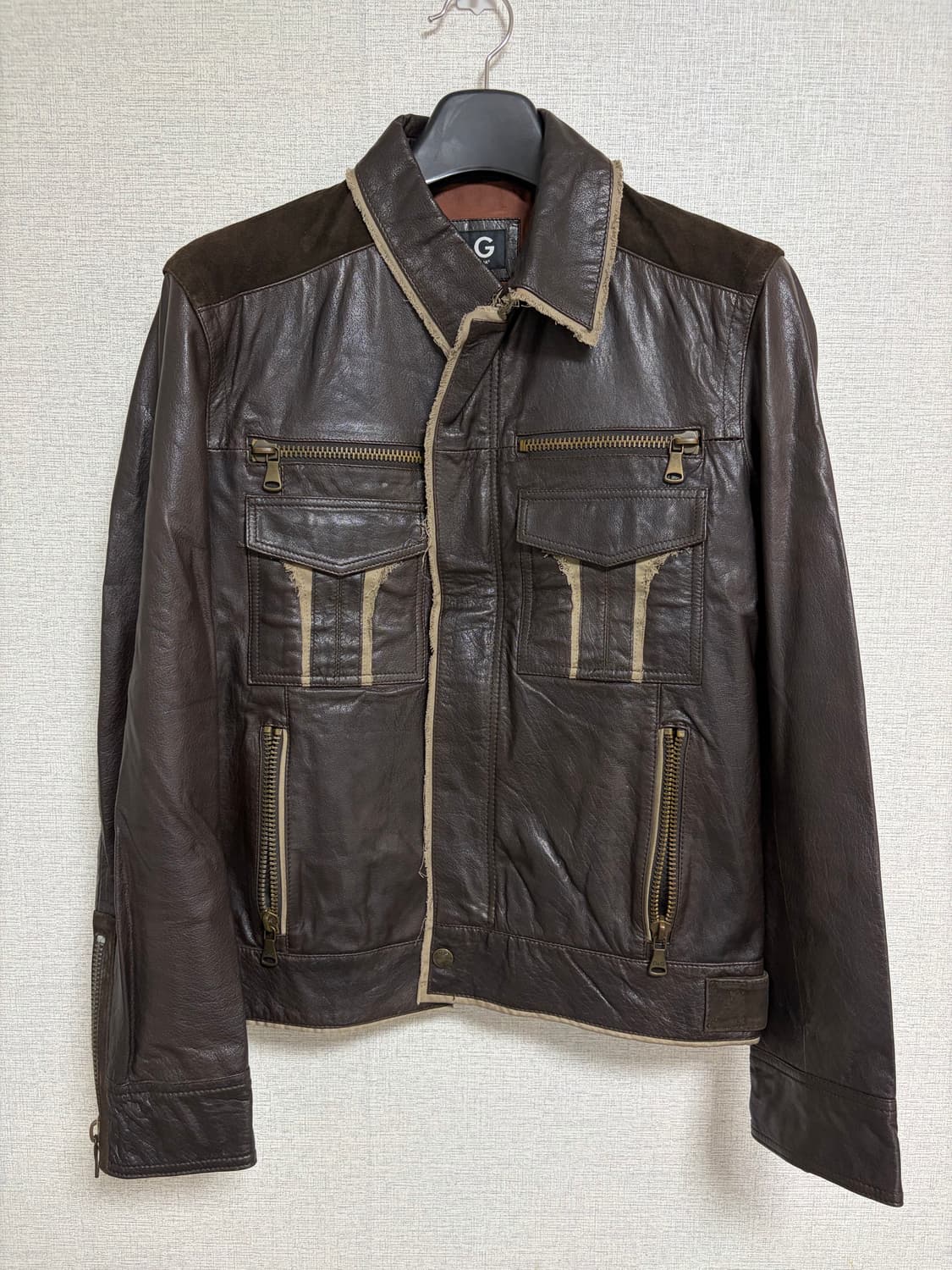 돌체앤가바나/멀티레이어 레더자켓/48 상품이미지1