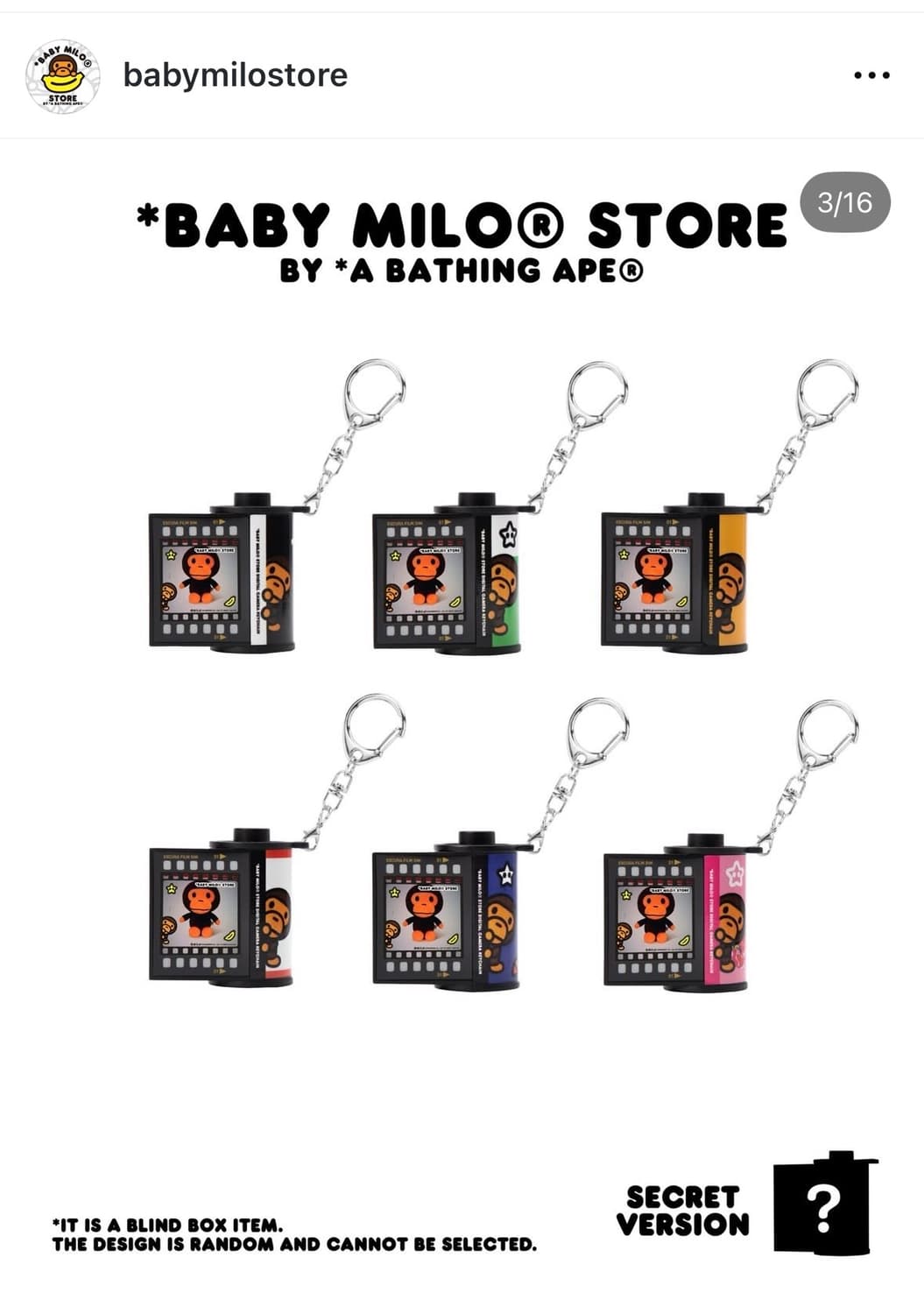 베이프 베이비마일로 미니 카메라 키링 키체인 상품이미지3