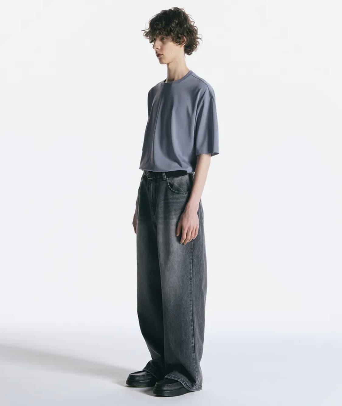 (새상품) 인사일런스 로우 웨이스트 와이드 팬츠 애쉬그레이 상품이미지2