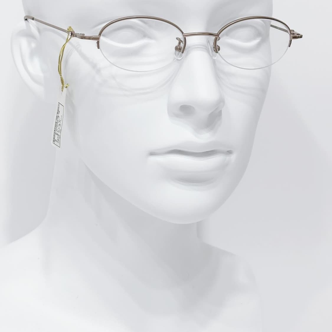 Nonstop 핑크베이지 큐빅 반무테 데드스탁 빈티지안경 상품이미지6