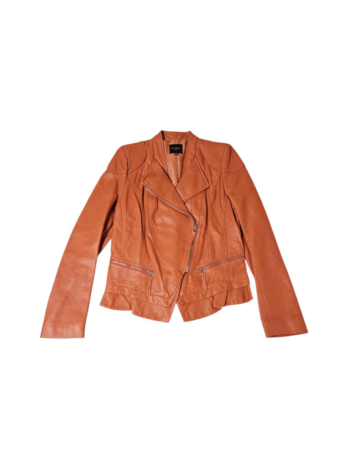로보 양가죽 라이더자켓 오렌지 66 상품이미지1