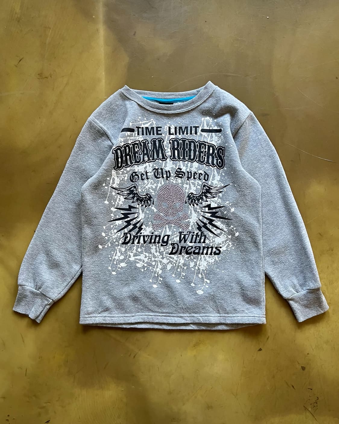 90s Jpn Skull Cubic Lettering Sweatshirt 상품이미지3