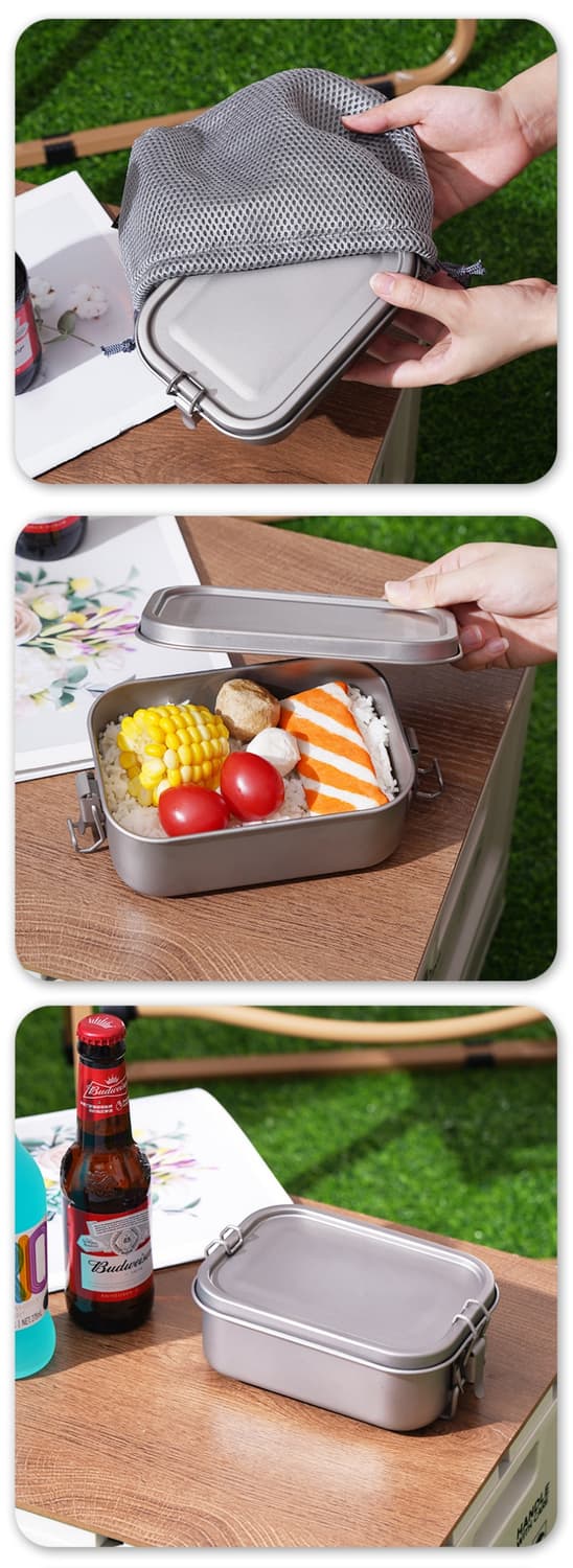 티타늄 도시락 통 누수방지 낚시 캠핑 낚시 상품이미지7