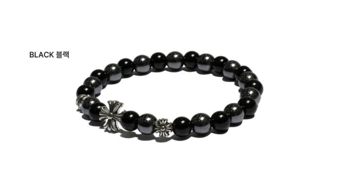 십자가 염주 원석 팔찌 상품이미지1