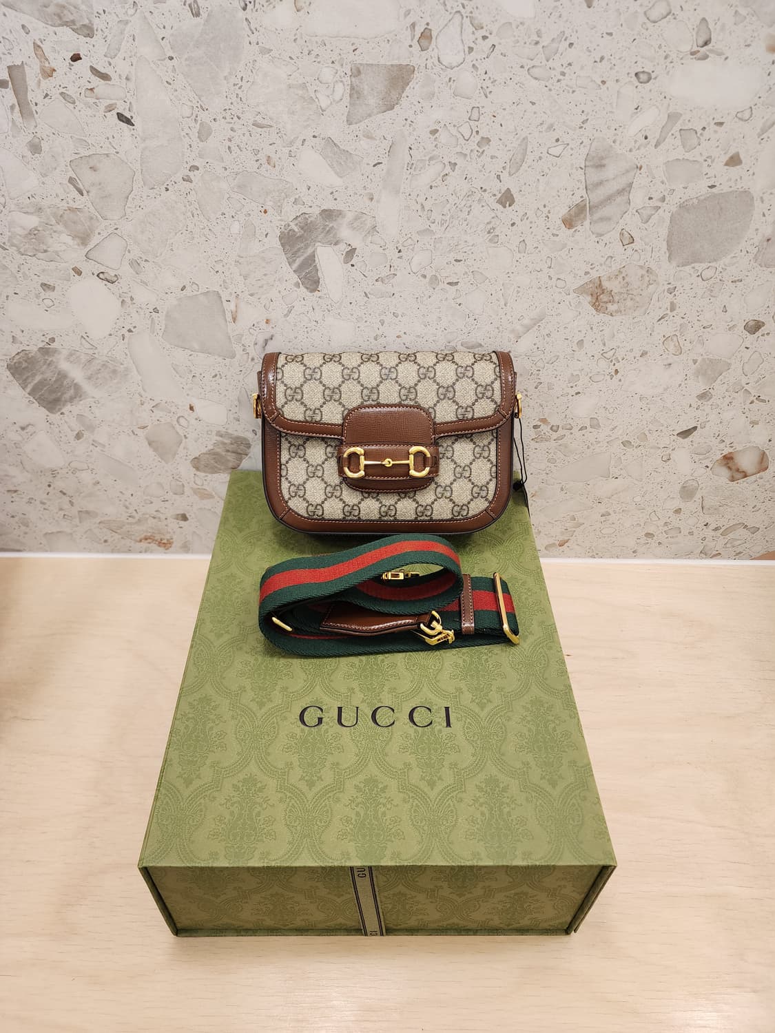 구찌 658574 1955 홀스빗 미니 크로스백 브라운 상품이미지1