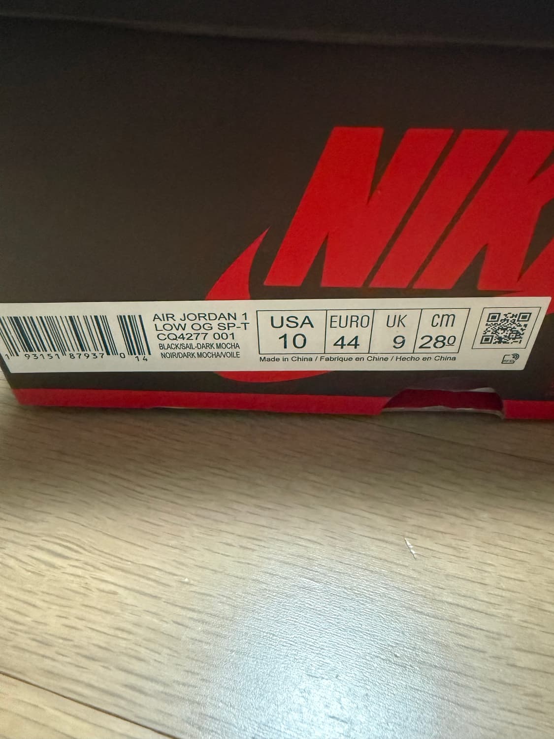 조던1 트레비스 스캇 Sp모카 민트급 280 풀구성 1회착용 실내 상품이미지5