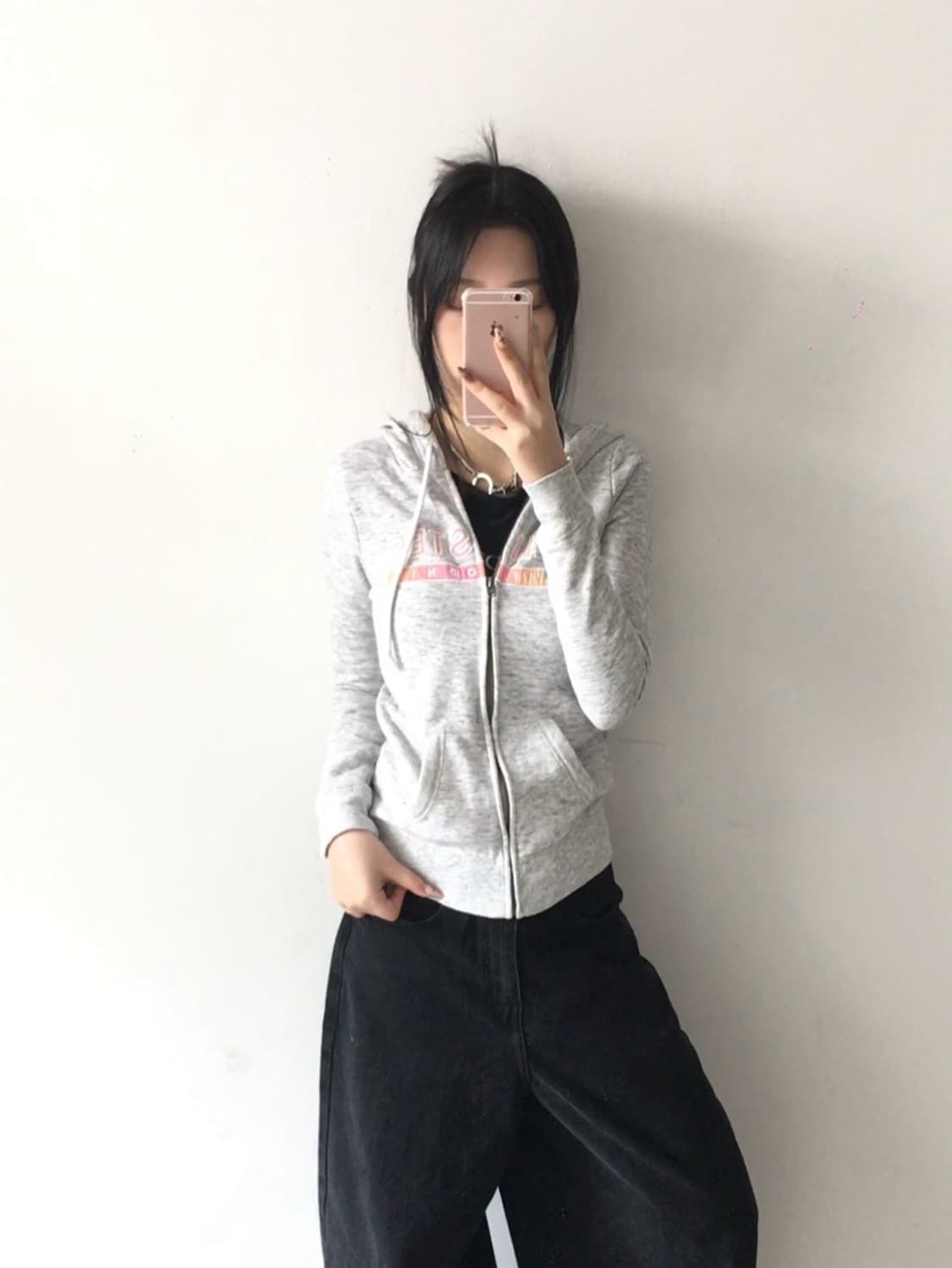 홀리스터 레인보우 자수로고 후드집업 상품이미지1